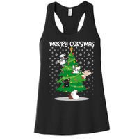 Corgi Christmas Tree Dog Santa Merry Dogmas Women's Racerback Tank