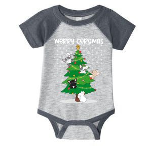 Corgi Christmas Tree Dog Santa Merry Dogmas Infant Baby Jersey Bodysuit