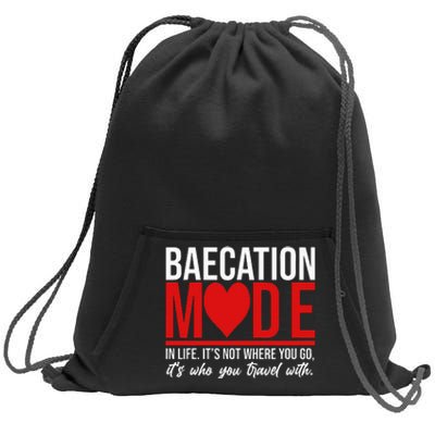 Cute Couples Trip Matching Vacation Baecation Vibes Gifts Sweatshirt Cinch Pack Bag