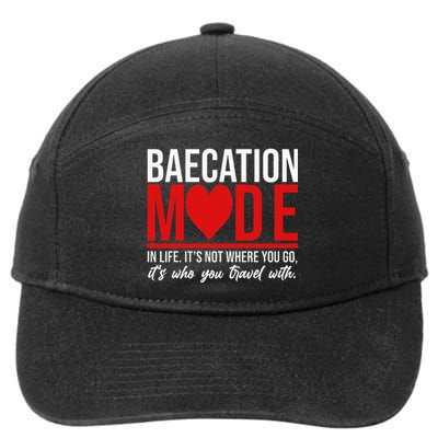 Cute Couples Trip Matching Vacation Baecation Vibes Gifts 7-Panel Snapback Hat