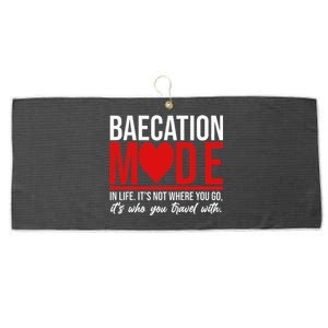 Cute Couples Trip Matching Vacation Baecation Vibes Gifts Large Microfiber Waffle Golf Towel