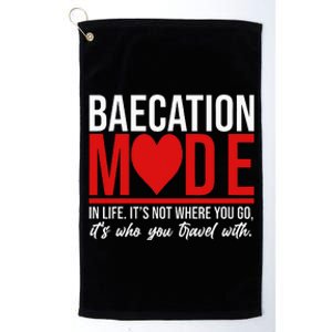 Cute Couples Trip Matching Vacation Baecation Vibes Gifts Platinum Collection Golf Towel