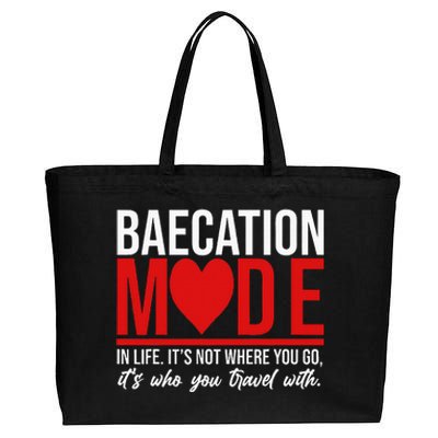 Cute Couples Trip Matching Vacation Baecation Vibes Gifts Cotton Canvas Jumbo Tote