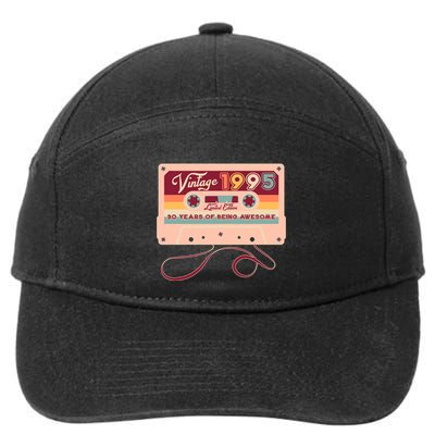 Cute Cassette Tape Limited Edition Vintage 1995 30 Years Of Being Awesome 7-Panel Snapback Hat