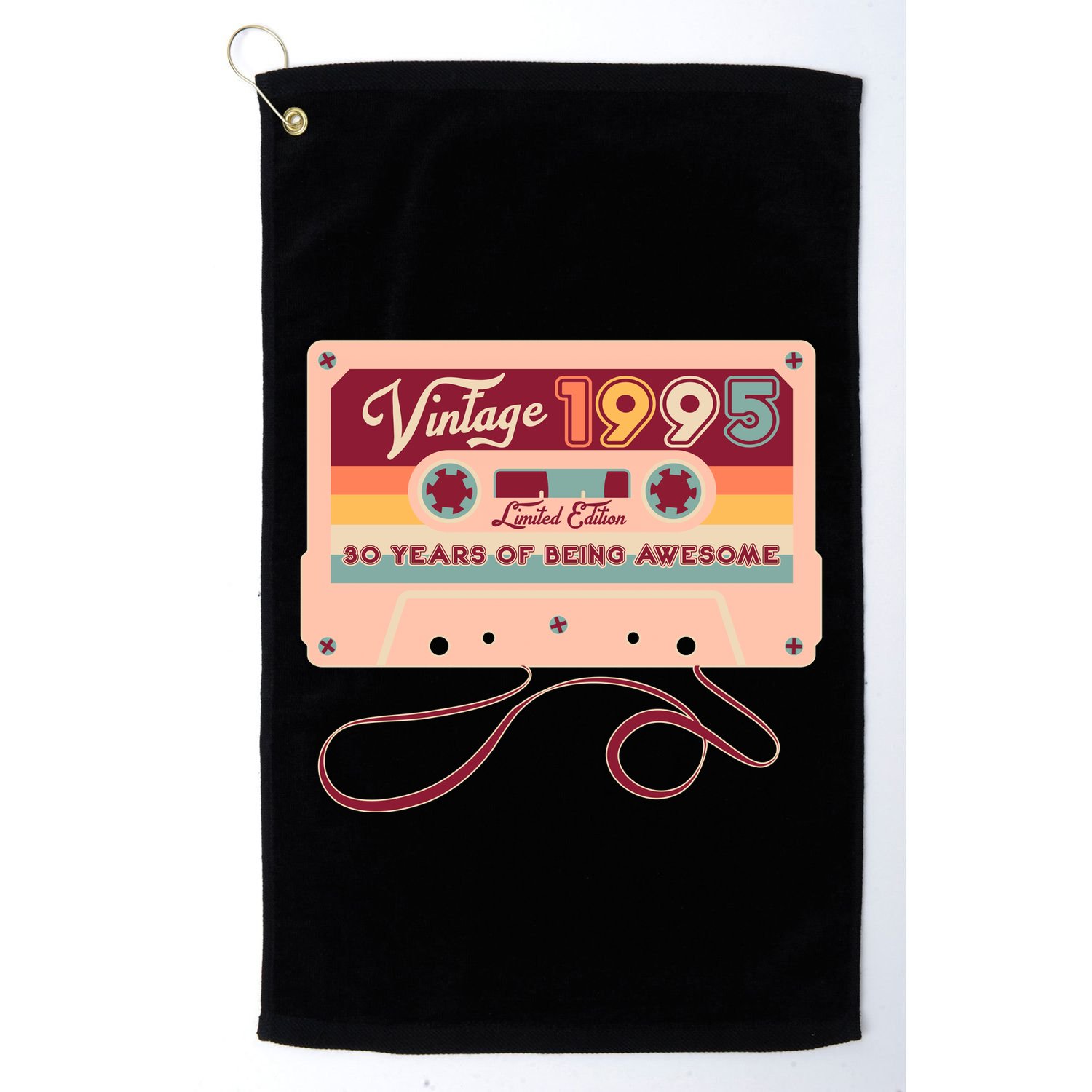 Cute Cassette Tape Limited Edition Vintage 1995 30 Years Of Being Awesome Golf Towel