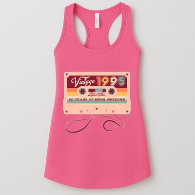 Cute Cassette Tape Limited Edition Vintage 1995 30 Years Of Being Awesome Womens Tank Top