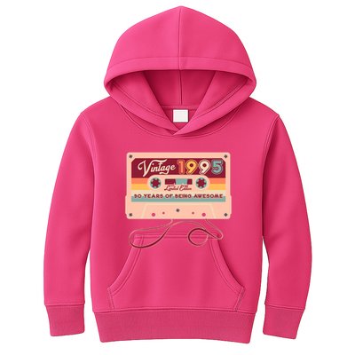 Cute Cassette Tape Limited Edition Vintage 1995 30 Years Of Being Awesome Kids Hoodie