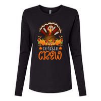 Cousin Crew Turkey Cute Family Thanksgiving Pajamas Matching Womens Cotton Relaxed Long Sleeve T-Shirt