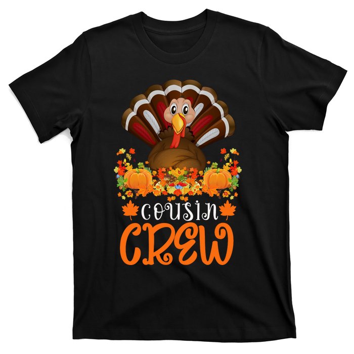 Cousin Crew Turkey Cute Family Thanksgiving Pajamas Matching T-Shirt