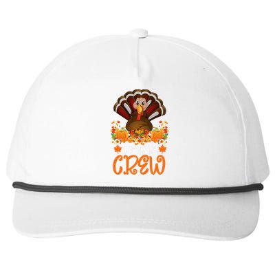 Cousin Crew Turkey Cute Family Thanksgiving Pajamas Matching Snapback Five-Panel Rope Hat