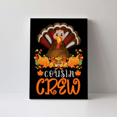 Cousin Crew Turkey Cute Family Thanksgiving Pajamas Matching Canvas