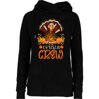 Cousin Crew Turkey Cute Family Thanksgiving Pajamas Matching Womens Funnel Neck Pullover Hood