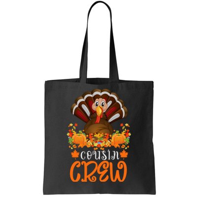 Cousin Crew Turkey Cute Family Thanksgiving Pajamas Matching Tote Bag