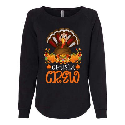 Cousin Crew Turkey Cute Family Thanksgiving Pajamas Matching Womens California Wash Sweatshirt