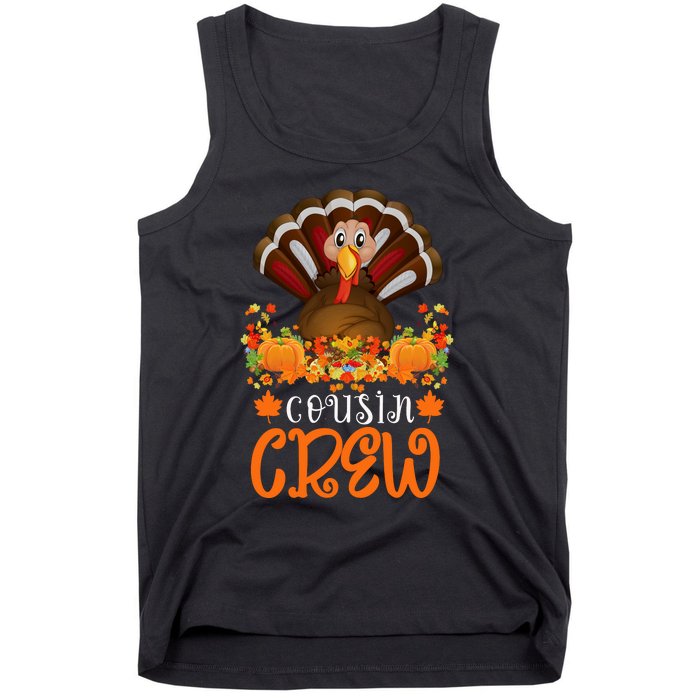 Cousin Crew Turkey Cute Family Thanksgiving Pajamas Matching Tank Top