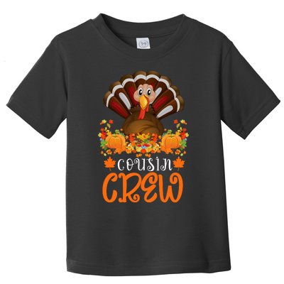 Cousin Crew Turkey Cute Family Thanksgiving Pajamas Matching Toddler T-Shirt