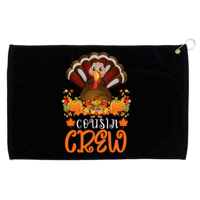 Cousin Crew Turkey Cute Family Thanksgiving Pajamas Matching Grommeted Golf Towel