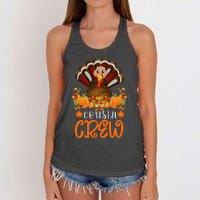 Cousin Crew Turkey Cute Family Thanksgiving Pajamas Matching Women's Knotted Racerback Tank