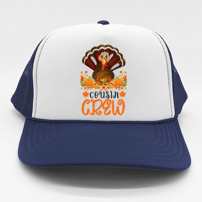 Cousin Crew Turkey Cute Family Thanksgiving Pajamas Matching Trucker Hat