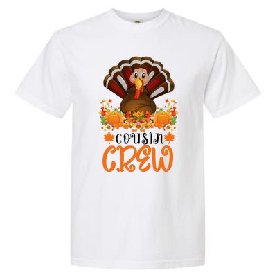 Cousin Crew Turkey Cute Family Thanksgiving Pajamas Matching Garment-Dyed Heavyweight T-Shirt