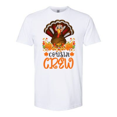 Cousin Crew Turkey Cute Family Thanksgiving Pajamas Matching Softstyle CVC T-Shirt