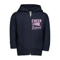 Cheering Cheerleading Team Cheer Squad Cheerleader Toddler Zip Fleece Hoodie