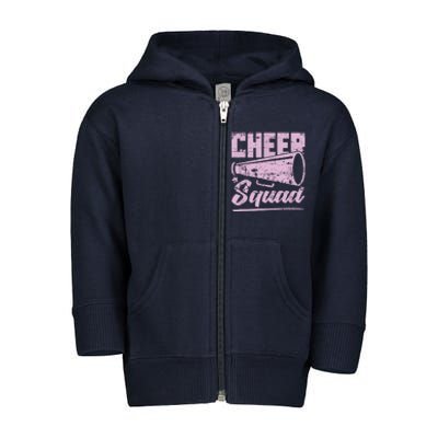 Cheering Cheerleading Team Cheer Squad Cheerleader Toddler Zip Fleece Hoodie