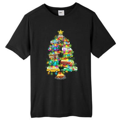 Camper Christmas Tree Design RvErs Campers Camping Gift Tall Fusion ChromaSoft Performance T-Shirt