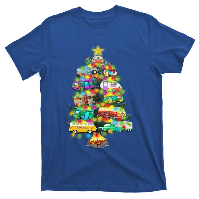 Camper Christmas Tree Design RvErs Campers Camping Gift T-Shirt