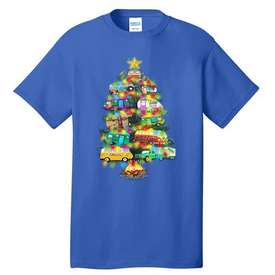 Camper Christmas Tree Design RvErs Campers Camping Gift Tall T-Shirt