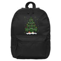 Cannabis Christmas Tree Xmas Funny Smoking Weed Marijuana 16 in Basic Backpack