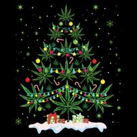Cannabis Christmas Tree Xmas Funny Smoking Weed Marijuana 16 in Basic Backpack