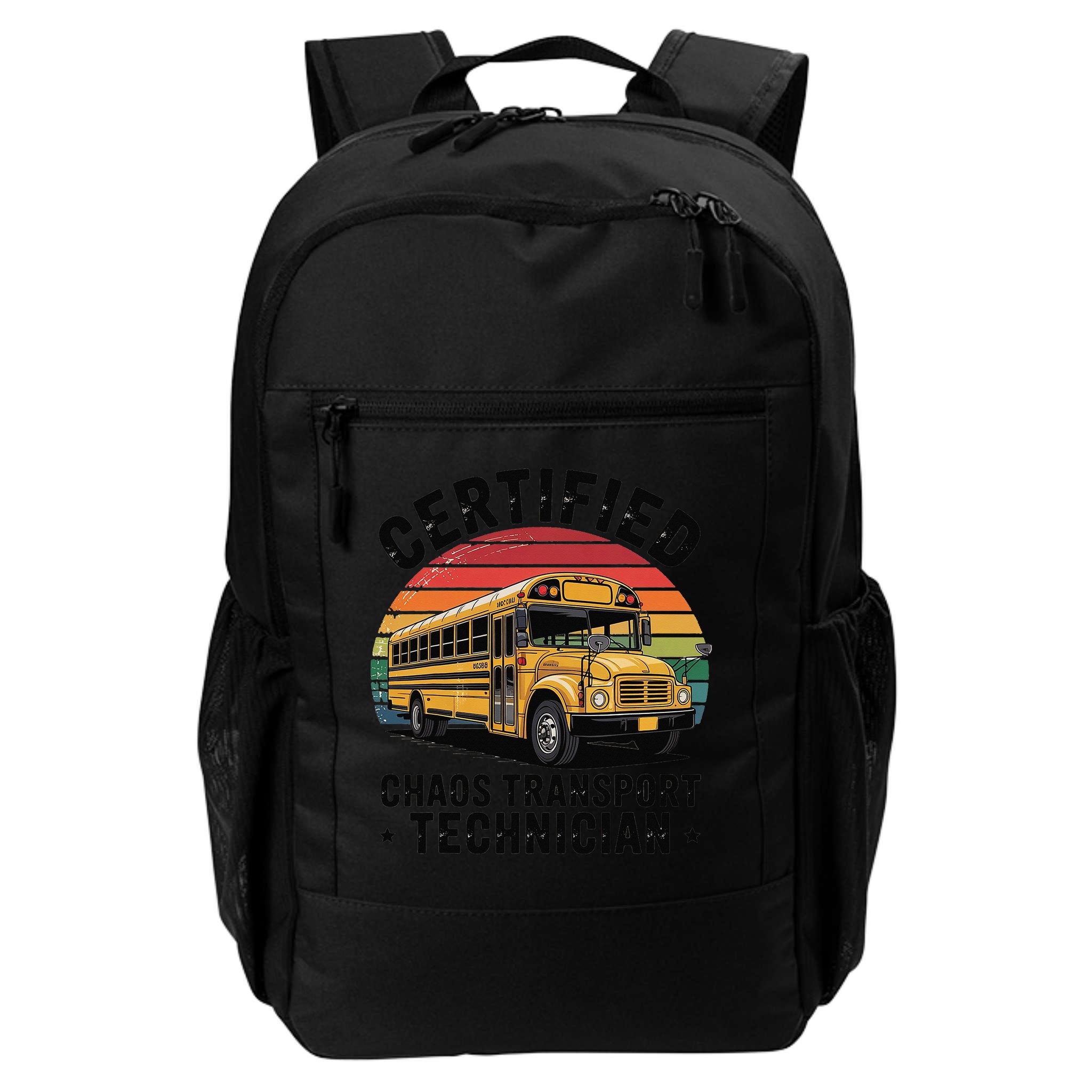 Certified Chaos Transport Technician Funny Driver School Backpack