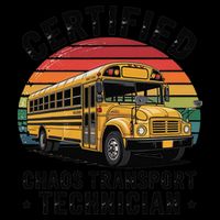 Certified Chaos Transport Technician Funny Driver School 16 in Basic Backpack