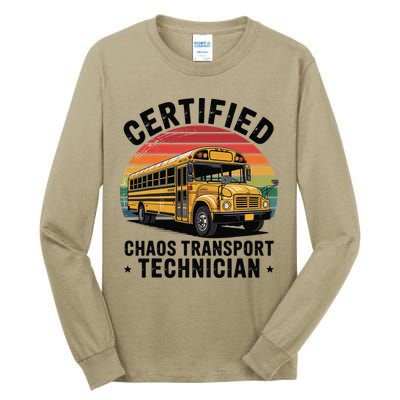 Certified Chaos Transport Technician Funny Driver School Tall Long Sleeve T-Shirt
