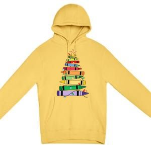 Christmas Crayons Tree Christmas Tree Light Funny ChristmasChristmas Gift Ch Premium Pullover Hoodie