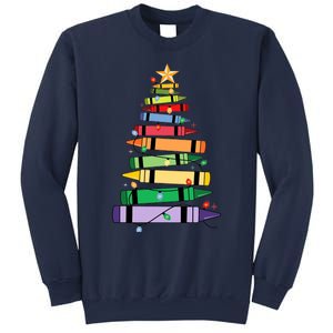 Christmas Crayons Tree Christmas Tree Light Funny ChristmasChristmas Gift Ch Sweatshirt