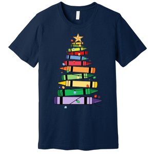 Christmas Crayons Tree Christmas Tree Light Funny ChristmasChristmas Gift Ch Premium T-Shirt