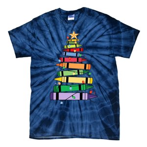 Christmas Crayons Tree Christmas Tree Light Funny ChristmasChristmas Gift Ch Tie-Dye T-Shirt