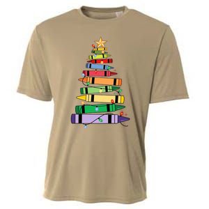 Christmas Crayons Tree Christmas Tree Light Funny ChristmasChristmas Gift Ch Cooling Performance Crew T-Shirt