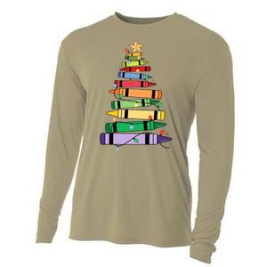 Christmas Crayons Tree Christmas Tree Light Funny ChristmasChristmas Gift Ch Cooling Performance Long Sleeve Crew