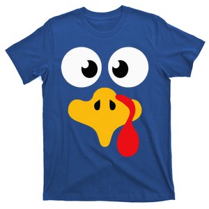 Crazy cute thanksgiving turkey face for dinner costume T-Shirt