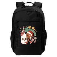 Cute Christmas Tis The Season Retro Cartoon Santa Cookie And Milk Backpack