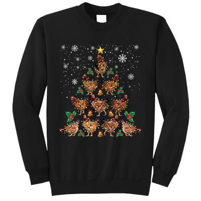 Chicken Christmas Tree Xmas Merry Chickmas Santa Chicken Sweatshirt