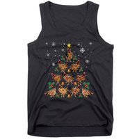 Chicken Christmas Tree Xmas Merry Chickmas Santa Chicken Tank Top