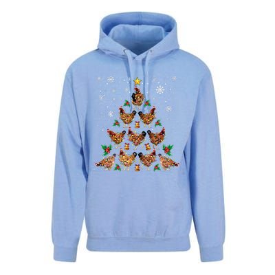 Chicken Christmas Tree Xmas Merry Chickmas Santa Chicken Unisex Surf Hoodie