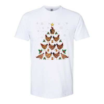 Chicken Christmas Tree Xmas Merry Chickmas Santa Chicken Softstyle CVC T-Shirt