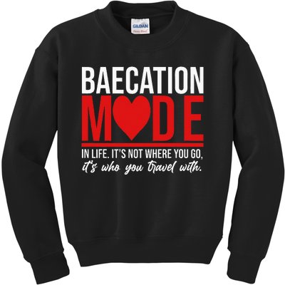 Cute Couples Trip Matching Vacation Baecation Vibes Gifts Kids Sweatshirt