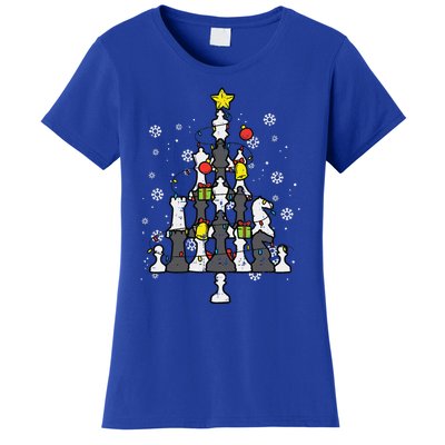 Chess Christmas Tree Xmas Chess Player Funny Funny Women's T-Shirt