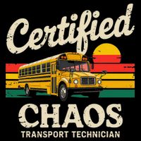 Certified Chaos Transport Technician Funny Driver School 16 in Basic Backpack
